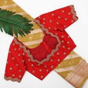 Red simple bridal blouse