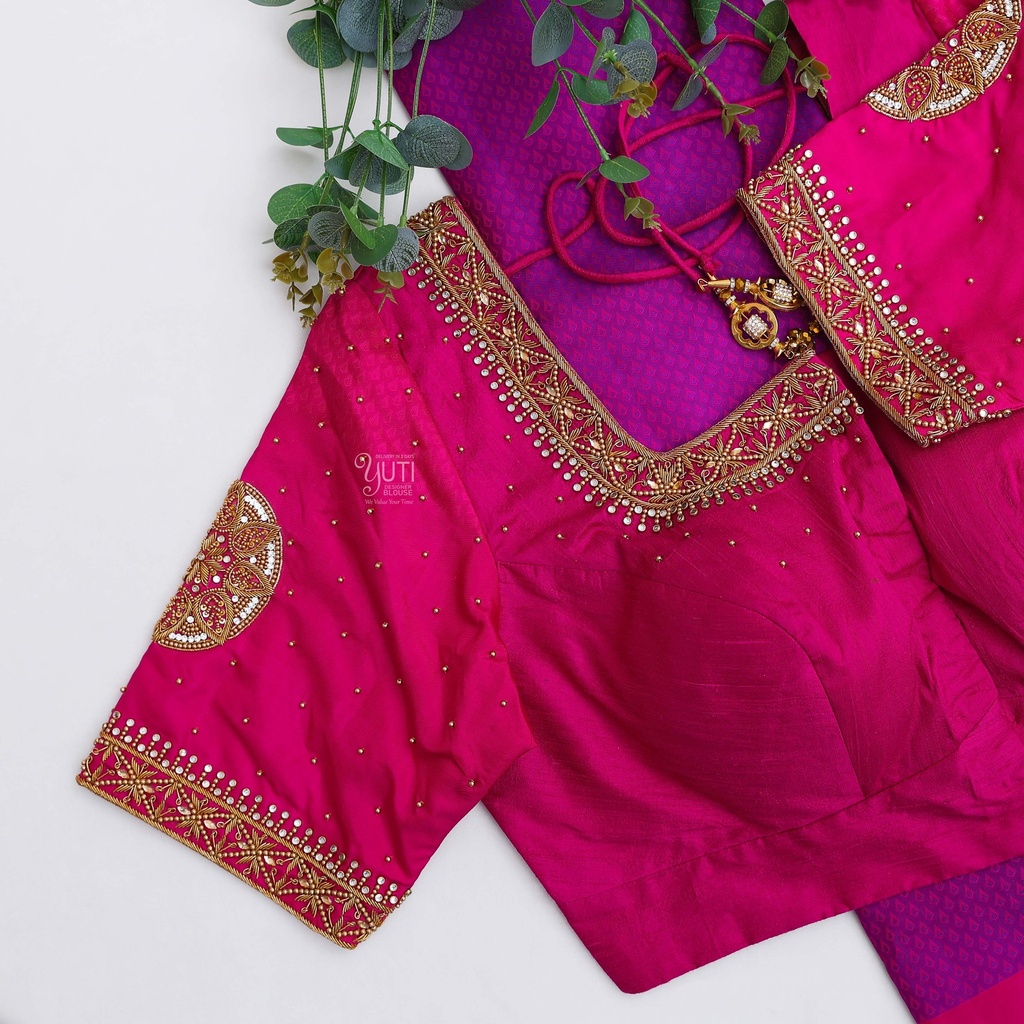 the most fabulous ArtyClick Crimson Bridal Blouse!