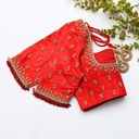 Coral Red Bridal Blouse