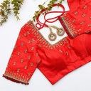 Coral Red Bridal Blouse