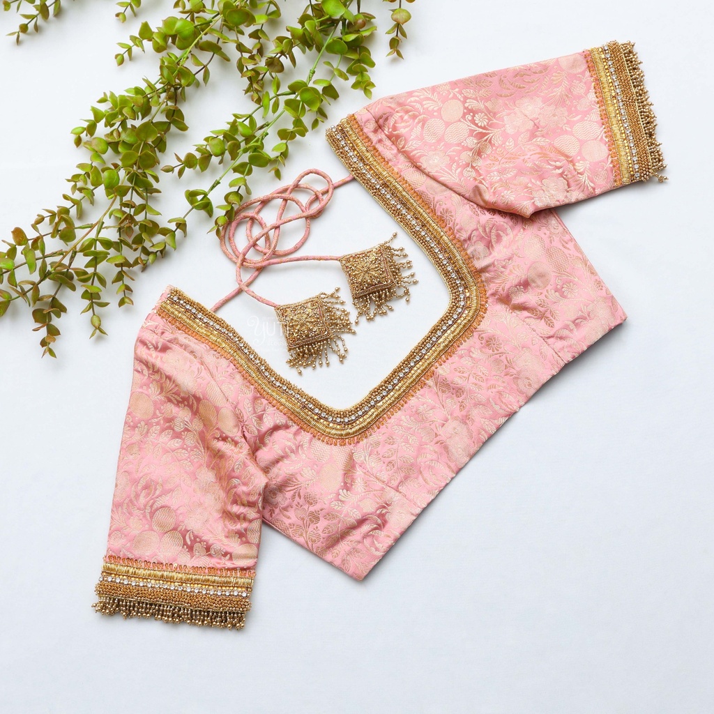 Raise a glass to the perfect blend of sweet and chic in our new Peach Schnapps bridal blouse