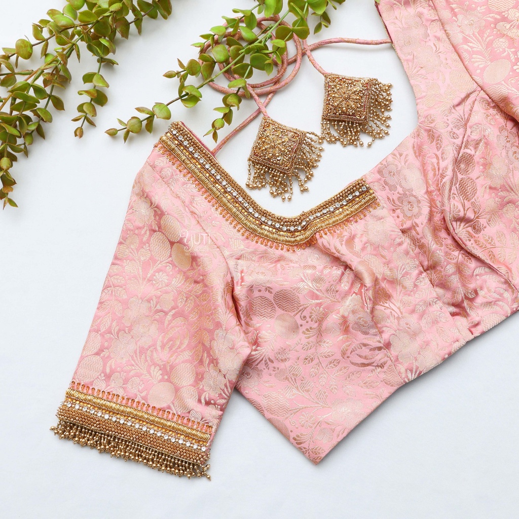 Raise a glass to the perfect blend of sweet and chic in our new Peach Schnapps bridal blouse