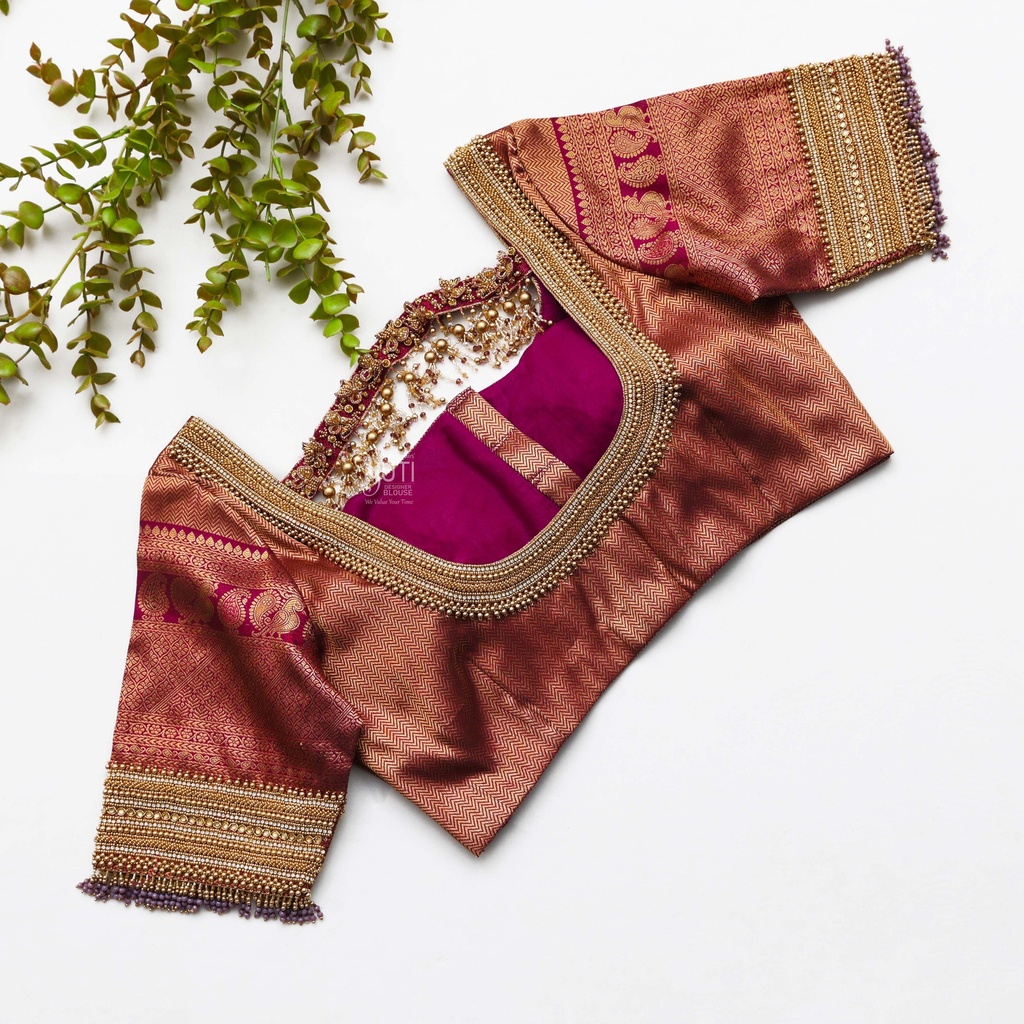 Deep Brown bridal blouse.