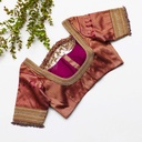 Deep Brown bridal blouse.