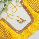 Golden Yellow embroidery blouse
