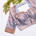 Puce color embroidery blouse