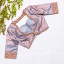 Puce color embroidery blouse