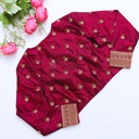 wine red embroidery blouse.