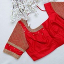 Embracing the golden hues with this stunning embroidery blouse  The perfect blend of elegance and style.