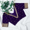 Midnight Purple hand embroidery blouse