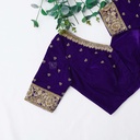Midnight Purple hand embroidery blouse