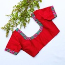 Venetian Red hand embroidery blouse
