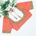 Peachy Pink hand embroidery blouse