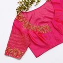 stunning raspberry embroidery blouse