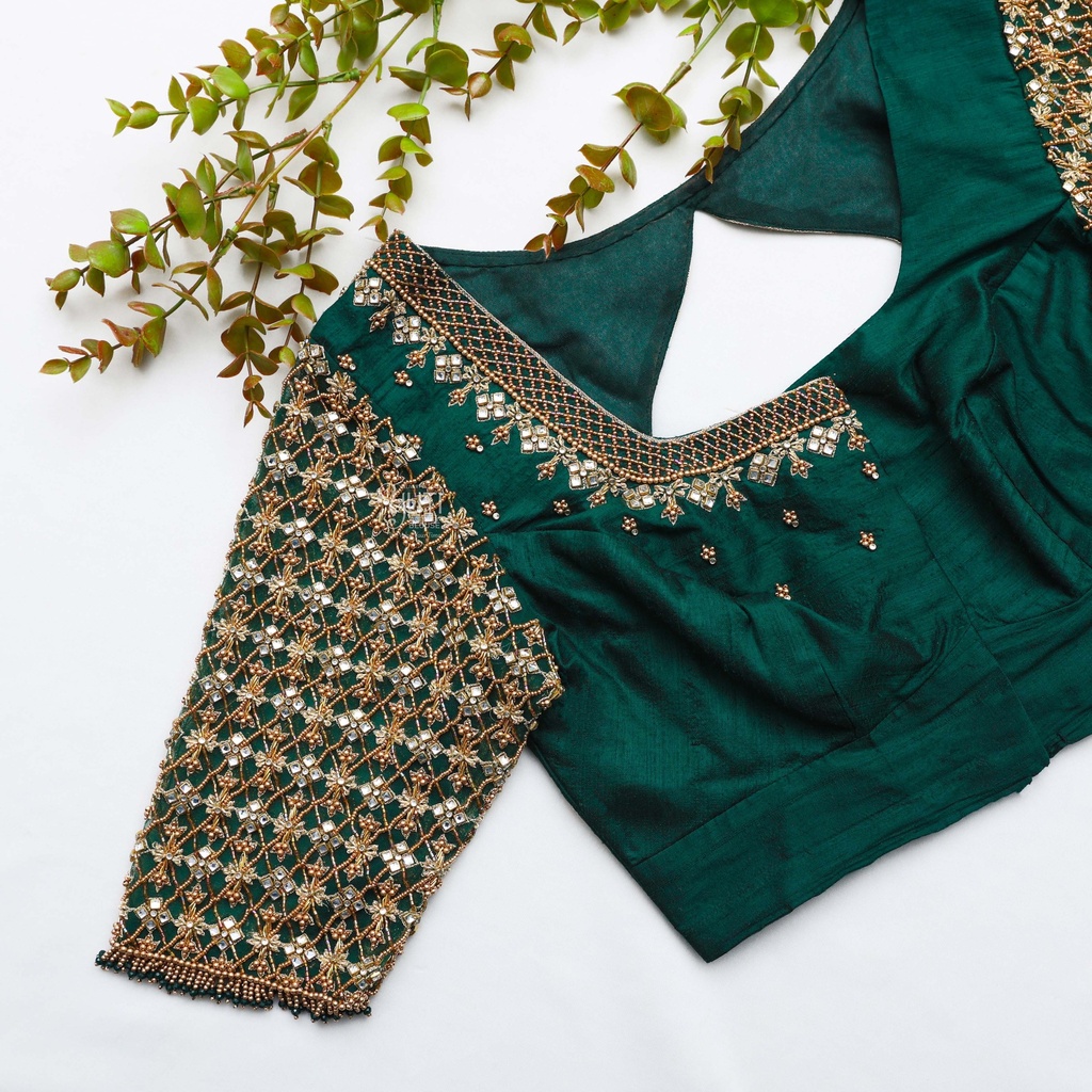 The perfect Sea Green Bridal Blouse for your special day