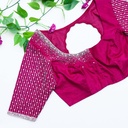 Feeling elegant in this stunning Violet Red embroidery blouse