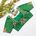County Green embroidery blouse