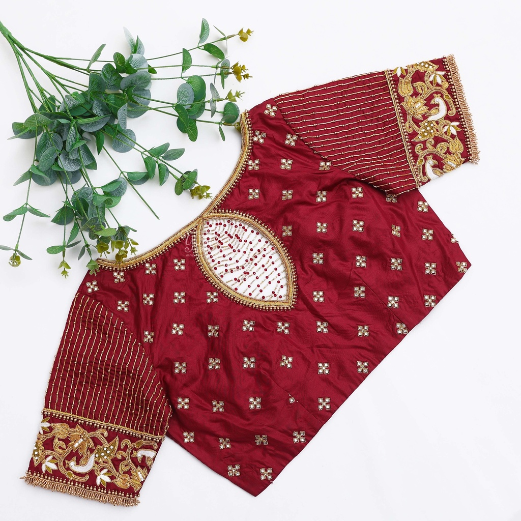 Stunning Venetian Red Bridal Blouse