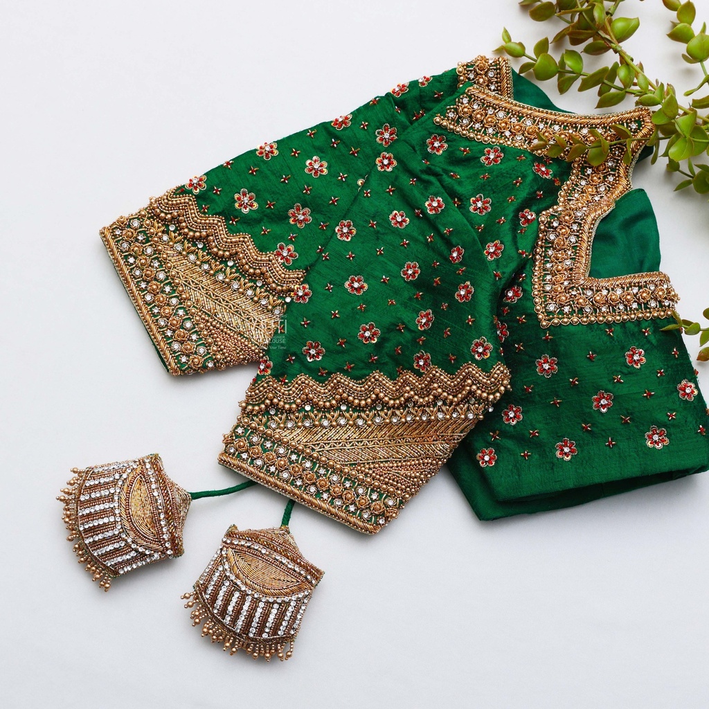 The epitome of elegance with our exquisite collection of Dartmouth Green Bridal Blouses