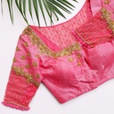 Salmon Pink Embroidery Blouse