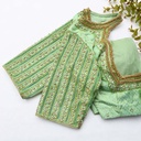Elevate your bridal look with our stunning Beryl Green Designer Blouse
