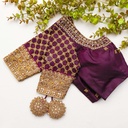 Our Stunning Wine Berry Colour Designer Blouse