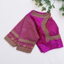 Embrace elegance with our stunning Royal Fuchsia Colour Bridal Blouse