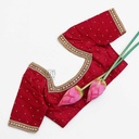Red kundan bridal blouse