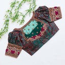 Introducing our exquisite Rose Ebony embroidery blouse