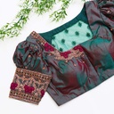 Introducing our exquisite Rose Ebony embroidery blouse