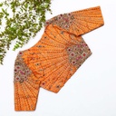 Mango Orange Embroidery Blouse