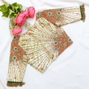 Elevate your style with this stunning Off White embroidery blouse!