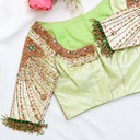 Elevate your style with this stunning Off White embroidery blouse!