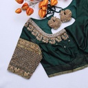 Racing Green  embroidery blouse