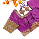 Elevate your style with our elegant Warm Purple embroidery blouse.