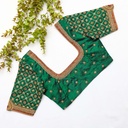 Indulge in the rich beauty of our Dark Green embroidery blouse.