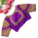 Dark Magenta embroidery blouse