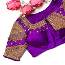 Dark Magenta embroidery blouse