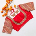 Immerse yourself in the rich depths of this vibrant shade, beautifully enhanced with intricate embroidery details that are nothing short of enchanting.