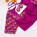 Purple embroidery blouse