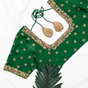 Green floral gemstone bridal blouse