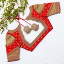Lava Red embroidery blouse