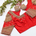 Lava Red embroidery blouse