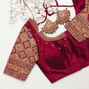 Dark Maroon embroidery blouse