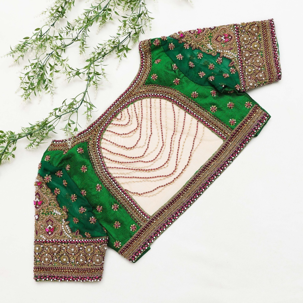 Clover Green embroidery blouse