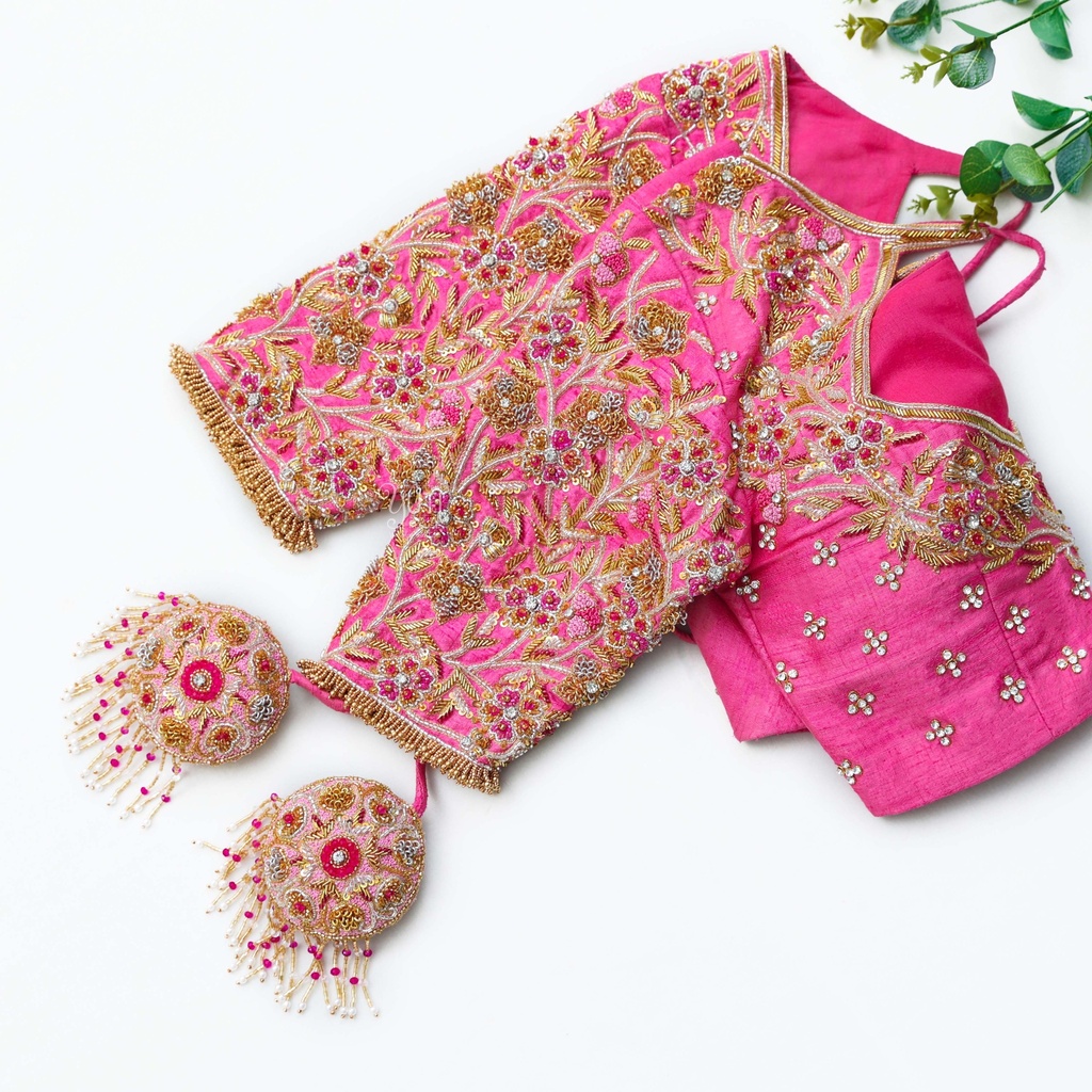 Pretty in pink with this stunning bridal blouse: