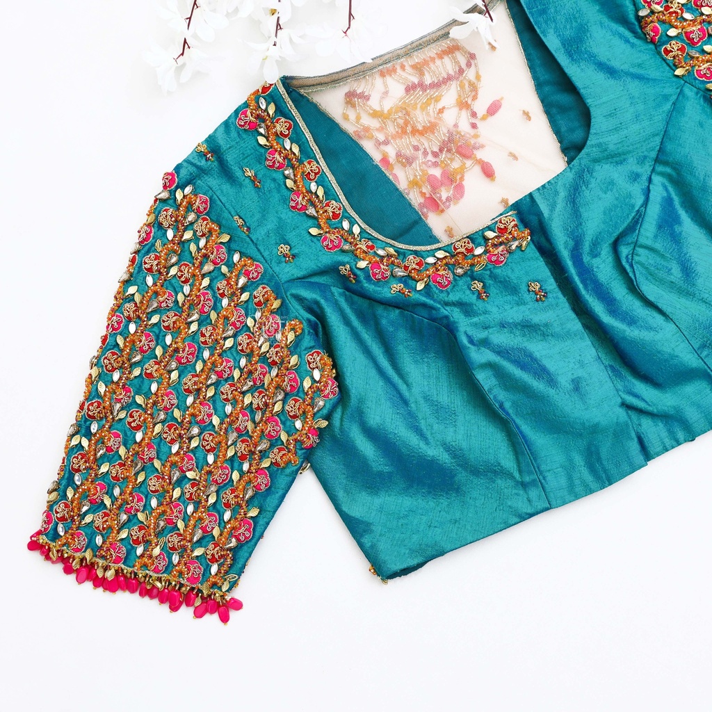 Eastern Blue Bridal Beauty in this stunning blouse.