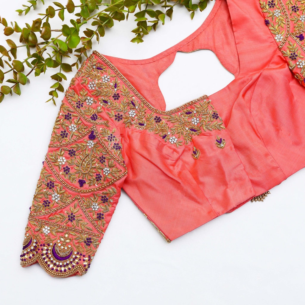Our Light Carmine Pink Bridal Blouse