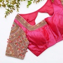 Stay stylish and sophisticated with this gorgeous pink embroidery blouse