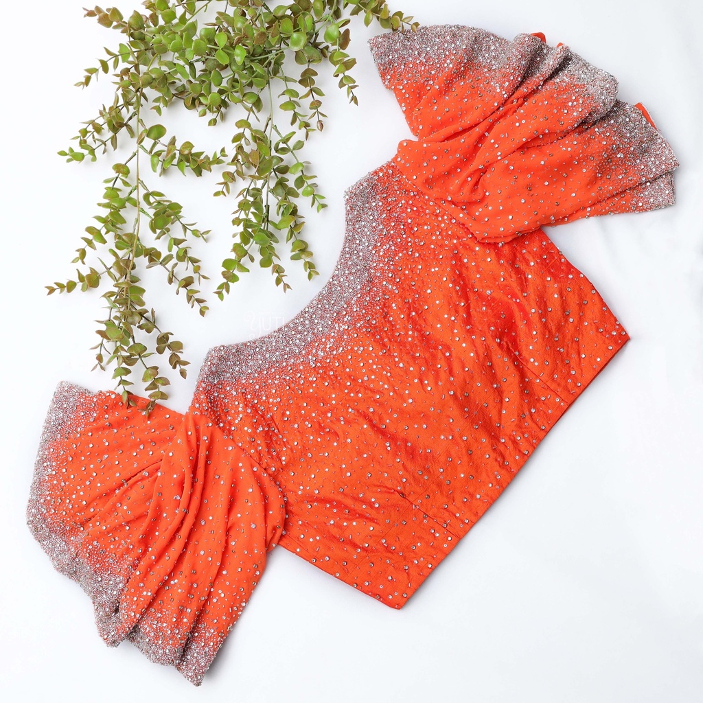 Vibrant orange blouse